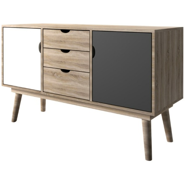 Scandi Grey/Oak Sideboard
