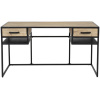 Levi Office Desk - Natural & Black