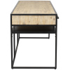 Levi Office Desk - Natural & Black