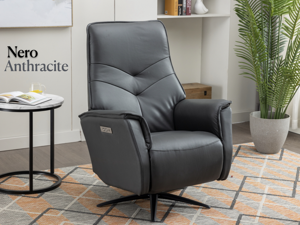 Nero Swivel Power Armchair