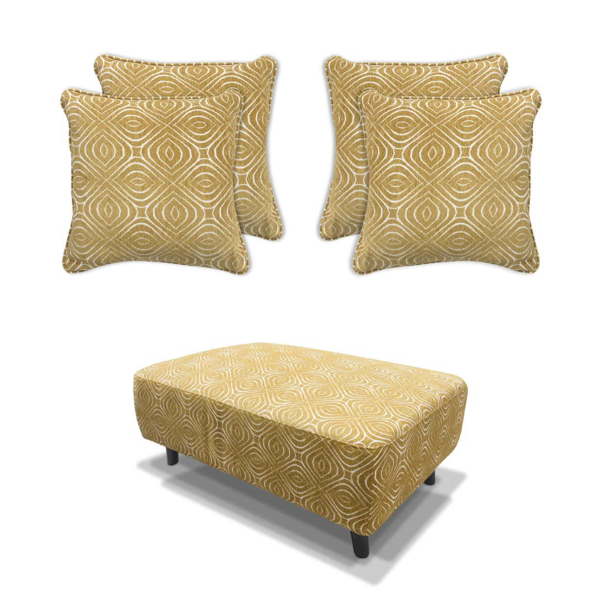 Poppy Footstool & Cushion Set