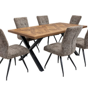 Deana Dining Set & 6 Arona Chairs